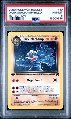 2000 Pokemon Rocket #10 Dark Machamp Holo 1st Edition PSA 8 NM-MINT - Image 1 of 2
