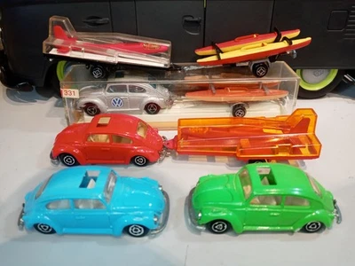 Remolques Majorette Volkswagen Beetle Outdoor Adventures + planeador (s) + canoa (s) Foto 1 de 4
