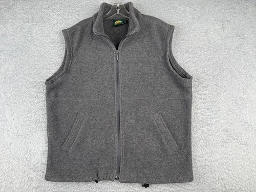 Cabelas Vest Mens Large Gray Full Zip Polyester Fleece Mock Neck Hike Canada - Image 1 of 1