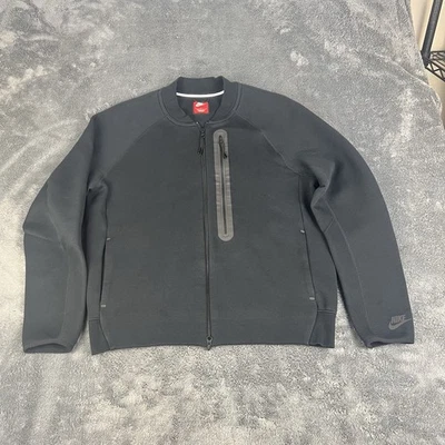 Chaqueta de bombardero Nike Sportswear Tech polar negra FB8008-010 para hombre talla grande Foto 1 de 4