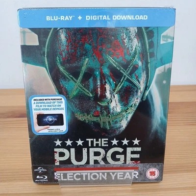 THE PURGE: Election Year Ltd Ed BluRay Steelbook UK Release Brand New Sealed - Image 1 of 4