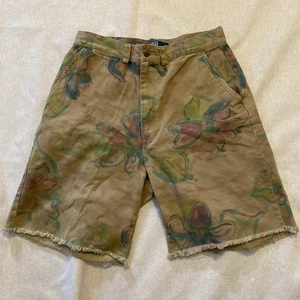 Y2K Polo Ralph Lauren Gr. 32 Cut Off Floral Aquarell Vintage Baumwolle Shorts - Bild 1 von 7