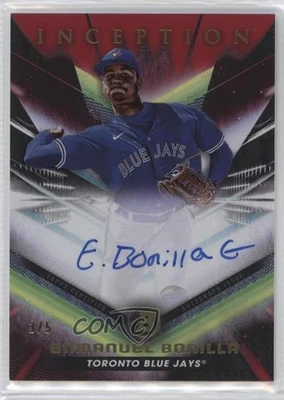 2023 Bowman Inception Auto Red Shimmer Foil /5 Enmanuel Bonilla #BPA-EB Auto - Image 1 of 2