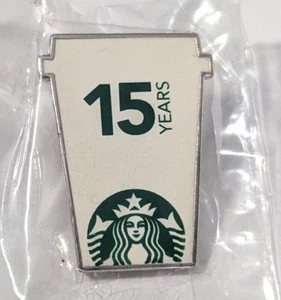 Authentic Starbucks 15 Year Anniversary Partner Lapel Pin - NEW - Picture 1 of 2