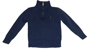 Niño POLO RALPH LAUREN Azul Marino Algodón Tejido Suéter 4 4T Verde Logo Pullover - Imagen 1 de 4