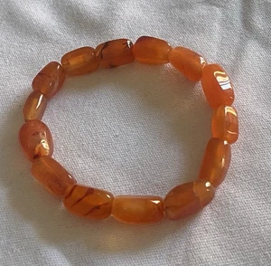 Carnelian Bracelet Stunning Handmade Vintage Beads Restrung Semi Precious Stones - Picture 1 of 5