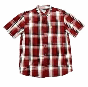 Carhartt Herren Größe Large Shirt mit Knopfleiste rot kariert kariert kurzärmelig - Bild 1 von 9