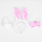 Lovely Girls Rabbit Bunny Ears Headband Tail Necktie Birthday Party Costu B-i-