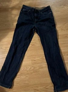 Duluth Trading Co Straight Leg Denim Men’s Tag Size 36 x 36 Ballroom Jeans Dark - Picture 1 of 6