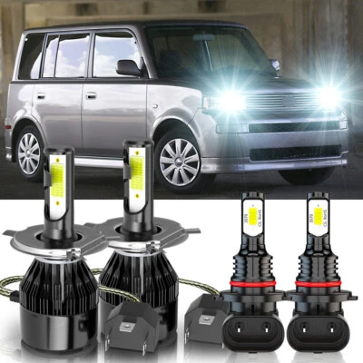 Para For Scion XB 2004 2005 2006 4X LED faro alto / bajo + Kit de luz antiniebla - Image 1 of 4
