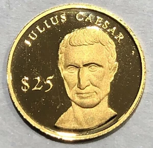 Republic of Liberia 2000 $25 Gold Coin Julius Caesar - Picture 1 of 2