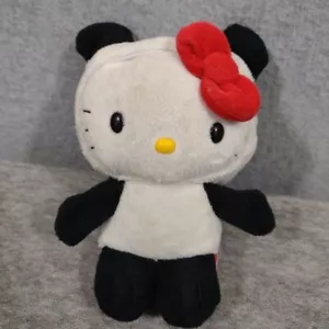 Hello Kitty Sanrio Plush 6" Tall Black and White Panda Bear Stuffed Animal Plush - Picture 1 of 12