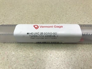 4-40 UNC CLASE 2B JUEGO DE MEDIDORES DE ENCHUFE GO AND NOGO CON MANGO VERMONT #301110040 - Imagen 1 de 7