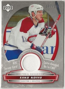 2006 2006-07 McDonald's Upper Deck NHL Jerseys #JSK Saku Koivu 067/100 Canadiens - Picture 1 of 2