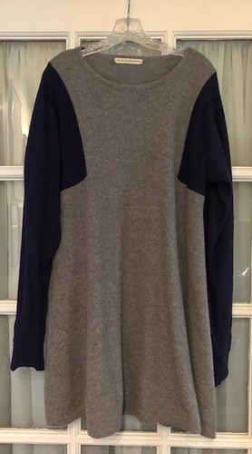 Favoloso abito vintage BALENCIAGA blu grigio maniche lunghe Italia ottime condizioni Italia taglia 40