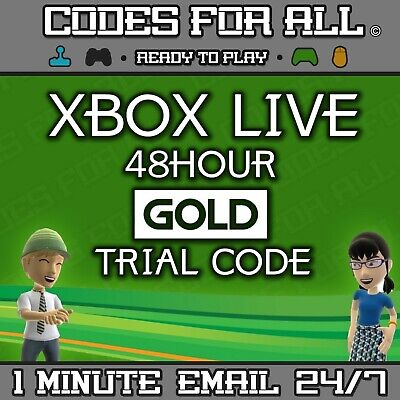 Xbox Live 48 Hour 2 Days Gold Trial Code 48HR - Instant Dispatch • 1.99£