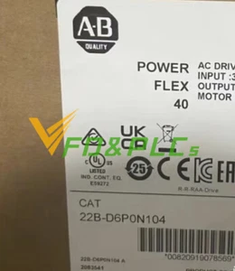 New Sealed AB 22B-D6P0N104 PowerFlex 40 2.2KW/3.0HP AC Drive 22BD6P0N104 - Picture 1 of 1