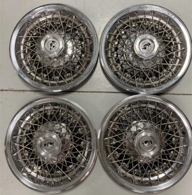 Cubierta de rueda tipo alambre Buick Century Regal 14" 1980-1987 (JUEGO DE 4) NUEVO OEM Foto 1 de 4