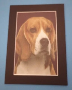 Impresión de pintura de perro cachorro Beagle Hound de 5" x 7" mate de 4" x 6" - Imagen 1 de 2