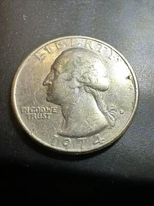 1974P Washington Quarter Error Off Center DDO DDR - Picture 1 of 21