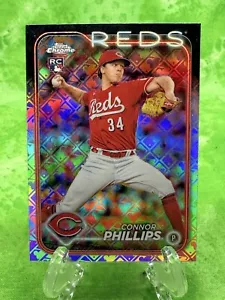 Connor Phillips RC - 2024 Topps Chrome Logofractor #20 Cincinnati Reds Rookie - Picture 1 of 11