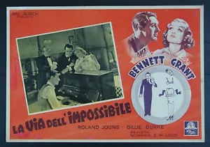 fotobusta film LA VIA DELL'IMPOSSIBILE - TOPPER Cary Grant Constance Bennett MGM - Imagen 1 de 1