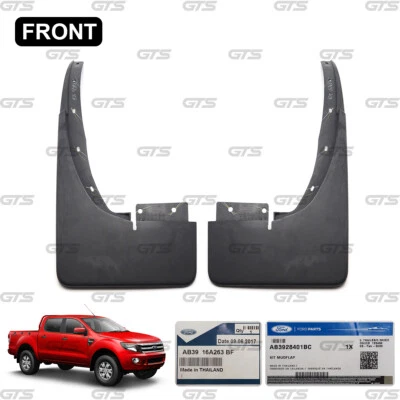 Front Pair Mud Flap Splash Guard Fits Ford Ranger XLT T6 Wildtrak 2012 - 2014 Foto 1 de 4