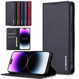 For Apple iPhone 16 Pro Max / 16e Side Magnetic Leather Wallet Flip Case Cover - Picture 1 of 54
