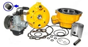 70ccm TUNING ZYLINDER VERGASER KIT SET für RIEJU RR 50 RRX 50 RST 50 GELB - Bild 1 von 12