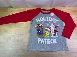 New Boy's Paw Patrol LS Tee Sz 4says Holiday Patrol has Chase,Rubble & Marshall* - Picture 1 of 2