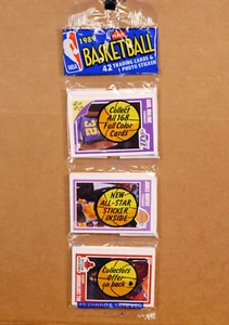 1989-90 FLEER BASKETBALL RACK PACK KARL MALONE, JAMES WORTHY ON FRONT - Picture 1 of 3