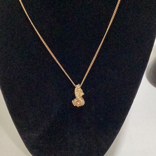 Collana Christain Dior 16 in cristallo placcato oro con certificato di autenticità