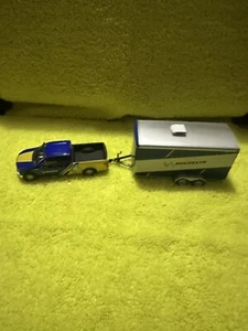 GREENLIGHT HITCH & TOW 2016 FORD F-100 & ENCLOSED CAR TRAILER MICHELIN TIRES NEW - Picture 1 of 5