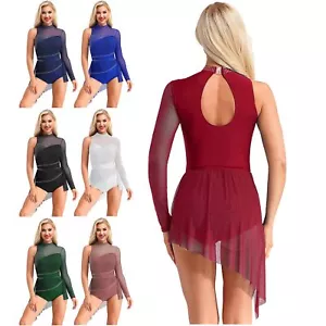 Women Dress Modern Dancewear Gymnastics Leotard Dance Costume Latin Lyrical - Picture 1 of 86