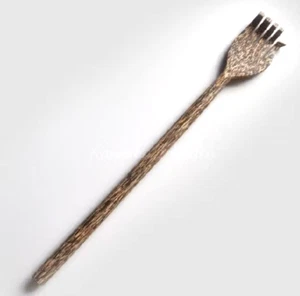 Rückenkratzer Holz Handarbeit Natur Stick Thai Körpermassagegerät Palmenholz - Bild 1 von 7