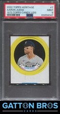 2022 Topps Heritage 1973 Topps Candy Lids Aaron Judge #7 PSA 9 MINT
