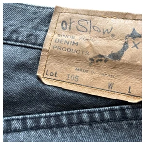 orslow 105 Black Denim Jeans Size L Made in Japan Tapered Vintage Style F/S - Picture 1 of 8