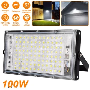 100W LED Flood Light Garden Outdoor Lamp Yard Security Spotlight Fixtures USA - Picture 1 of 18