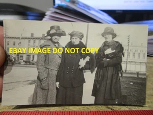 SELTENES ALTES BILD FOTO Lincoln Illinois Innenstadt Gebäude Eisenbahn Zug Kreuz - Bild 1 von 1