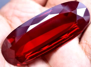 Natural 157.60 Ct Blood Red Ruby Mozambique GGL Certified Loose Gemstone - Picture 1 of 11