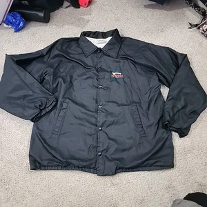 In-N-Out Burger Employee Jacket Mens Large Black Snap Button Hartwell *READ (N1) - Picture 1 of 16