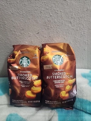 2x Starbucks SMOKED BUTTERSCOTCH Limited café molido bolsa de 11 oz BB 27/12/2025 Foto 1 de 2