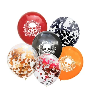 30 Pcs Large Halloween Balloons Black and Orange Party Decoration - Picture 1 of 12
