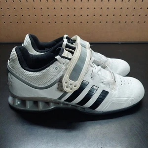 Adidas AdiPower Weightlifting Shoes Mens US Size 6 White Black Leather M25733 - Picture 1 of 5