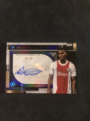 Ryan Gravenberch archival auto /99 Amethyst Topps museum collection UCL Ajax - Image 1 of 2