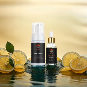 Vitamin C Serum + Salicylic acid Facial mousse, face care Set. - Picture 1 of 8