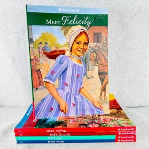 American Girl Paperback Book Lot of 5 Meet Felicity Moly Samantha Kit Josefina - Imagen 1 de 13