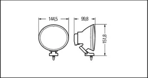 Juego de faros a distancia Hella 1F4 007 893-871 plata D2S Comet 200 xenón ref. 37,5 - Imagen 1 de 2