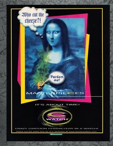 Trend Masters - Reloj C Mona Lisa 1999 Gadget Vintage Impreso Arte publicitario - Imagen 1 de 1