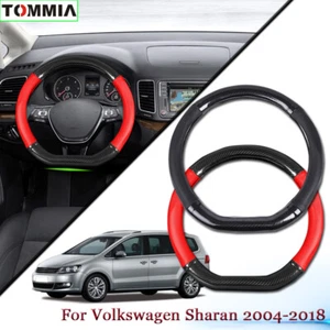 Car Styling Carbon Fiber Leather Car Steering Wheel Cover For Volkswagen Sharan - Picture 1 of 10